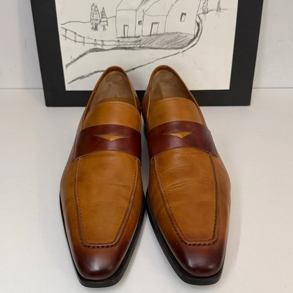 Magnanni Garner in Tabaco Men’s Loafers Size US 11 M - Picture 2 of 14